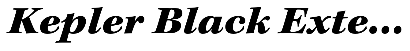 Kepler Black Extended Italic